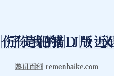 伤了你是我犯的错(DJ版)近义词是什么意思的图片